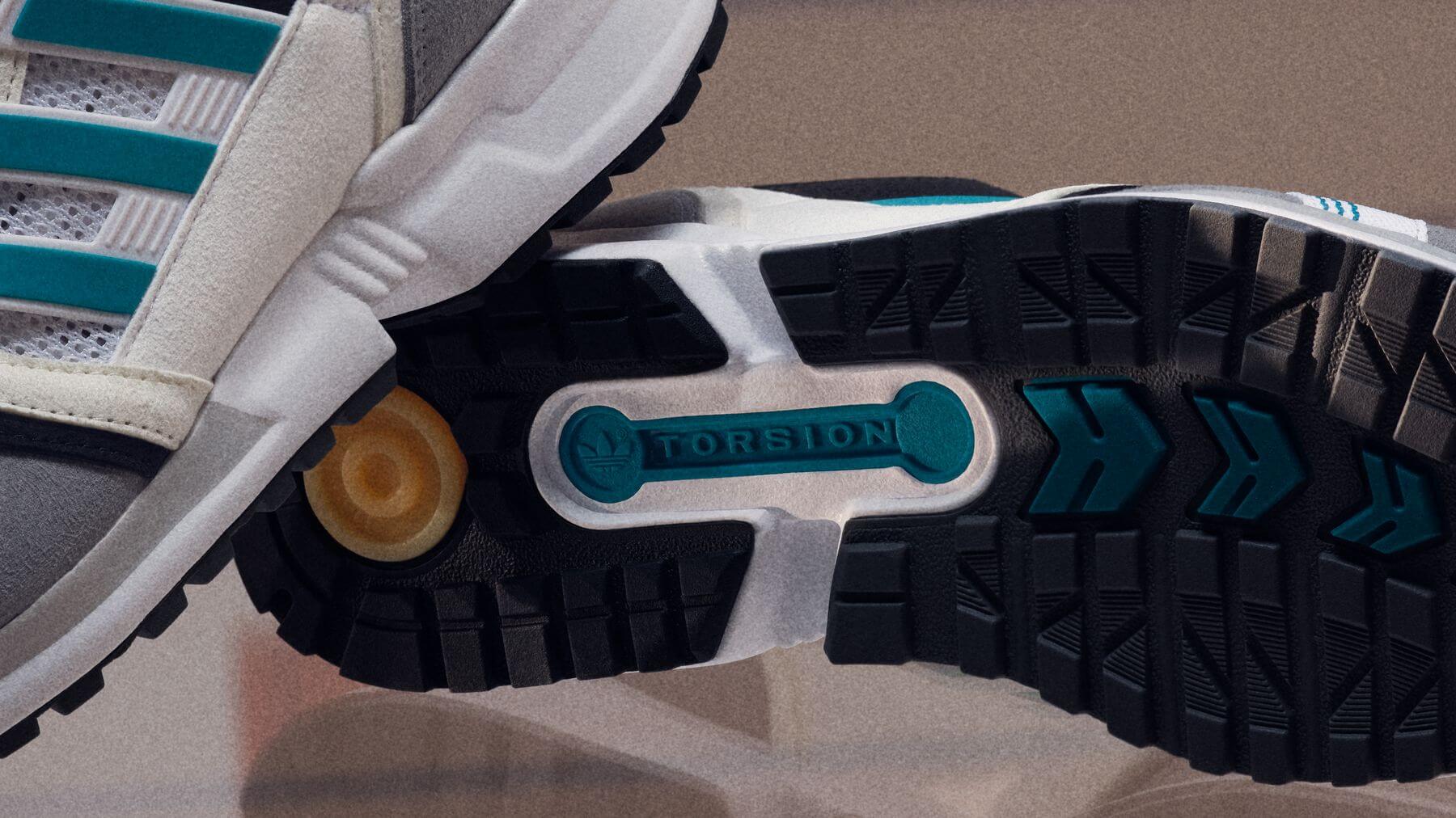 detail foto: Außensohle mit Torsion Knochen und Softcell Dämpfung - adidas Equipment CSG 91 (2021)