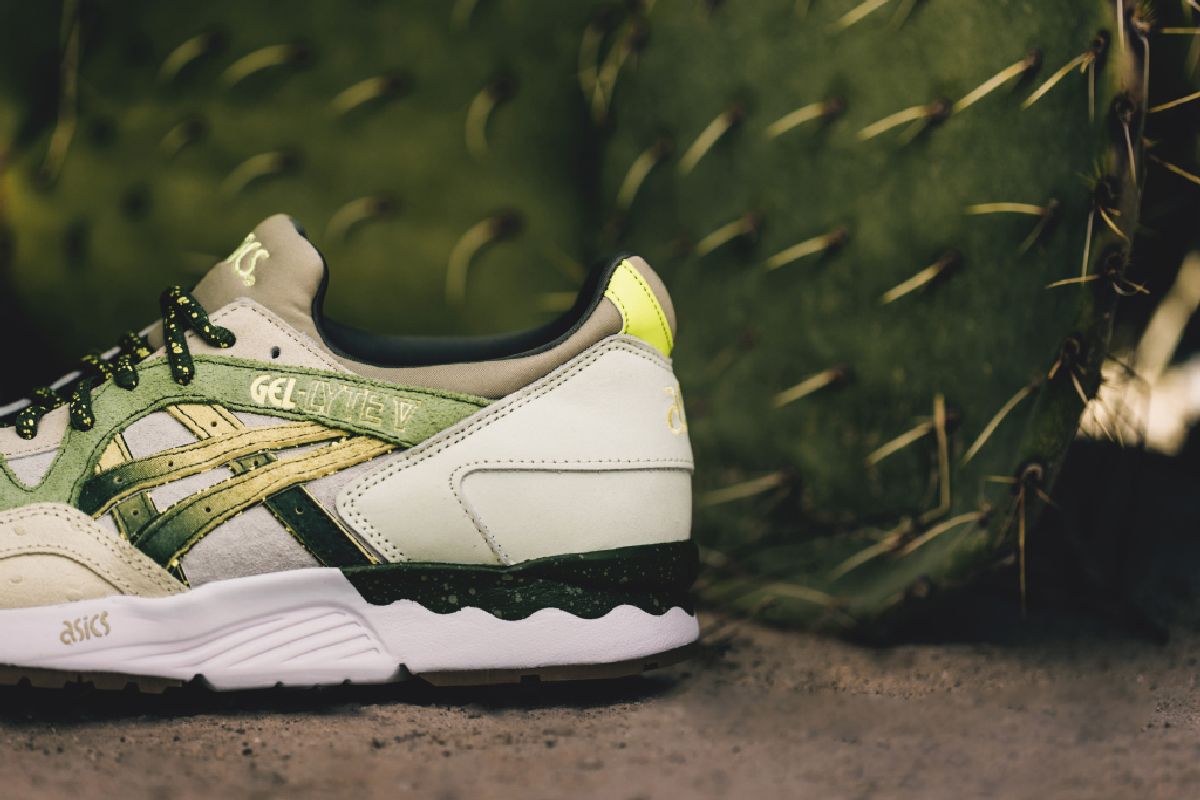 heel - ASICS x Feature - Gel-Lyte V - "Prickly Pear" - sand/cactus green - H52HK-1185 - Cactus
