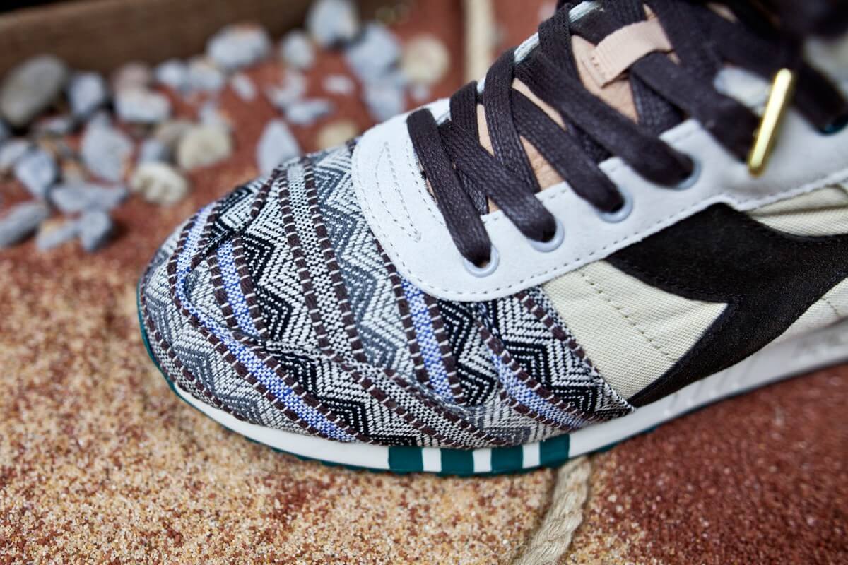 toe box details - Diadora x Extra Butter Titan II "Spaghetti Western" moon gray - 501.170079 75017