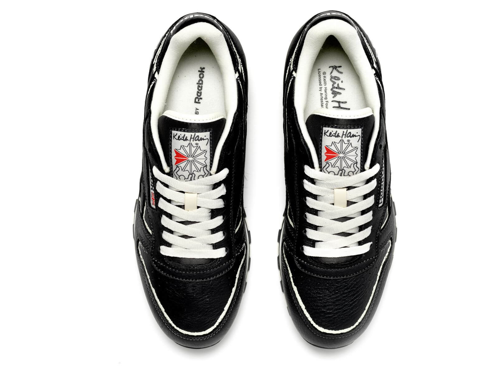 top view: Reebok x Keith Haring - Classic Leather - black/chalk/pure grey 8 - GZ1456