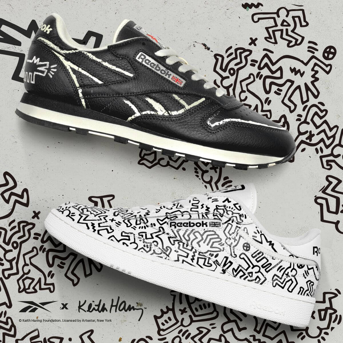 Keith Haring x Reebok - Classic Leather & Club C