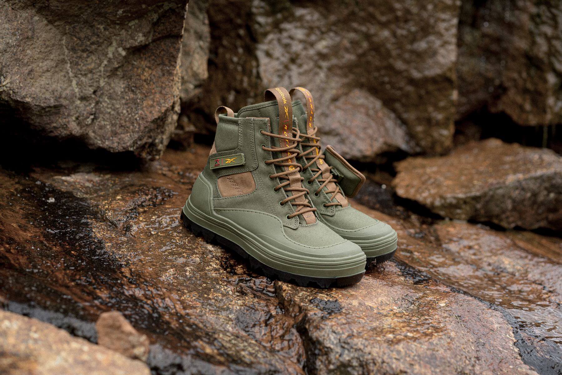 Reebok x Rothco - Club C Cleated Mid - moss green/just brown/core black - GY8059