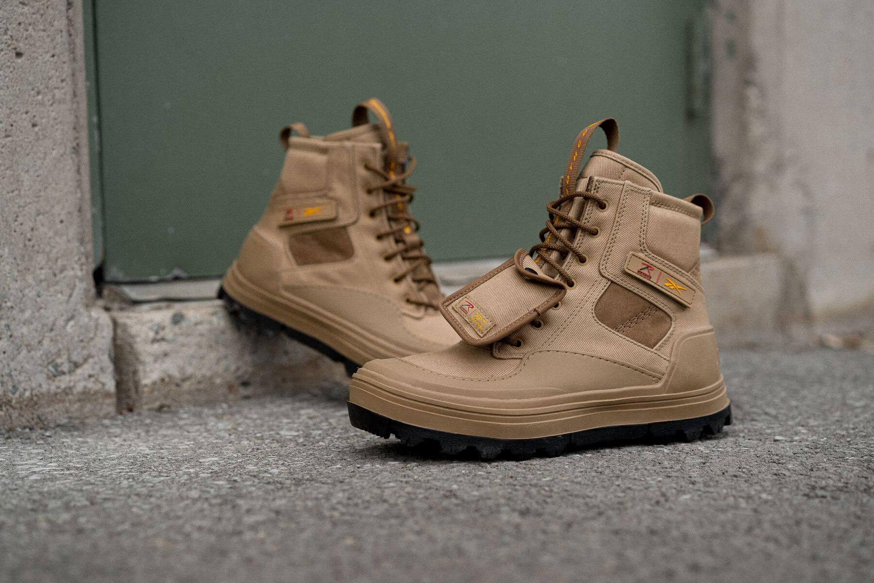 Reebok x Rothco Club C Cleated Mid tweed brown & moss green