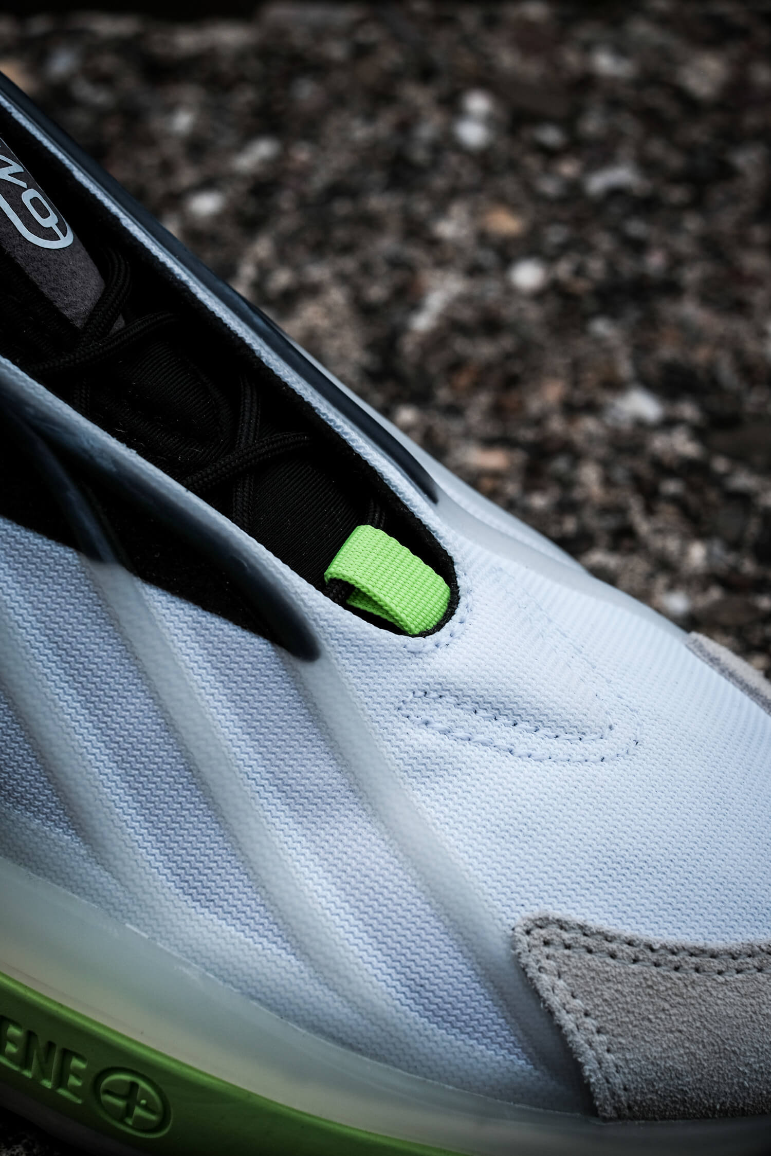 toe box details - adidas - Ozrah - black/white/yellow - H04207