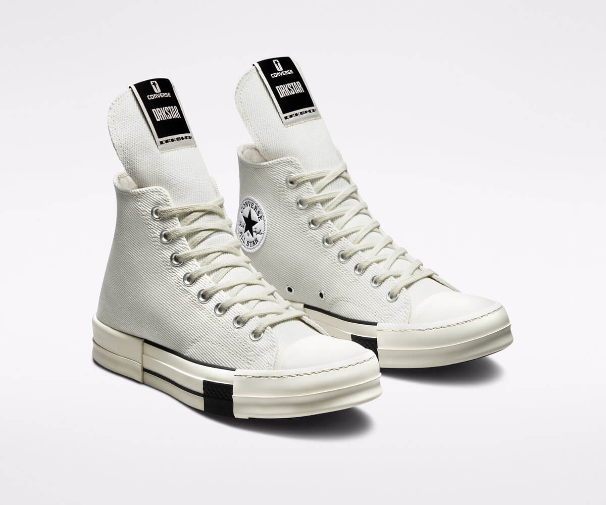 Converse x Rick Owens DRKSHDW - DRKSTAR Chuck 70 - lily white/egret/black - 172346C