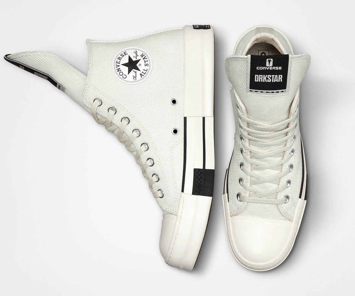 Converse x Rick Owens DRKSHDW - DRKSTAR Chuck 70 - lily white/egret/black - 172346C