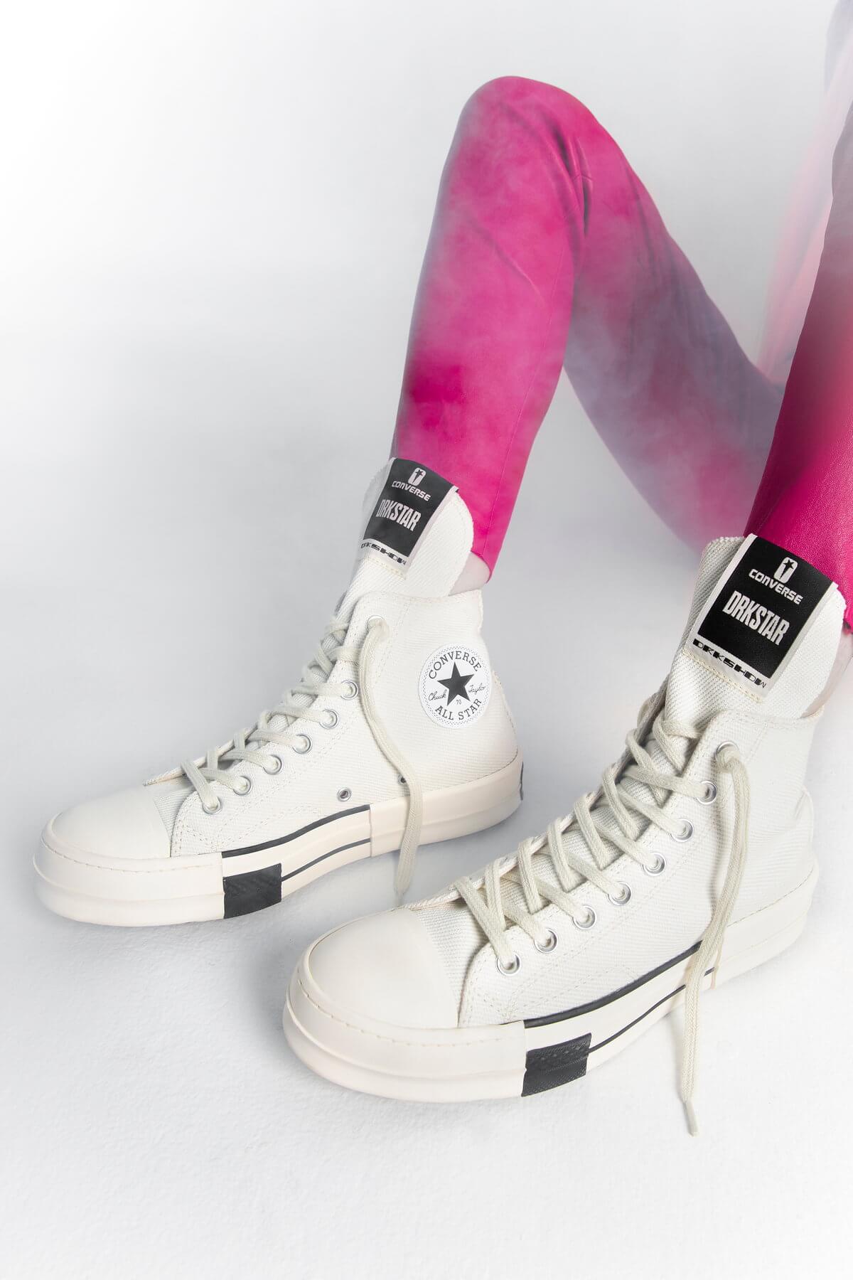 on feet photo: Converse x Rick Owens DRKSHDW - DRKSTAR Chuck 70 - lily white/egret/black - 172346C