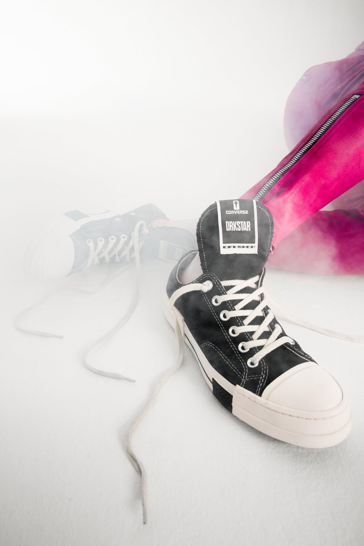 on feet photo: Converse x Rick Owens DRKSHDW - DRKSTAR Chuck 70 - black/egret/black - 172347C