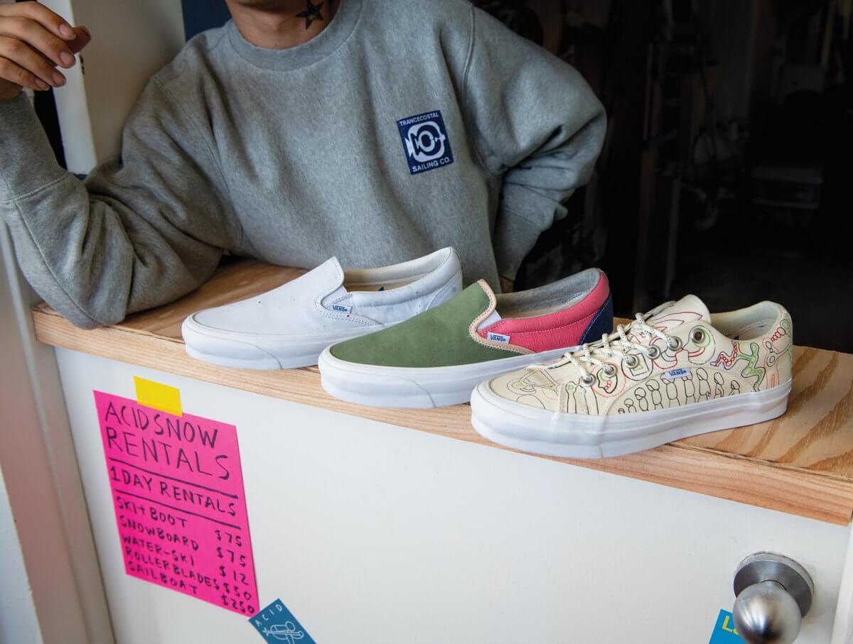 Vans Vault x Geoff McFetridge Capsule Collection feat. OG Authentic LX, Slip-On LX, Style 38 NS & Lampin LX