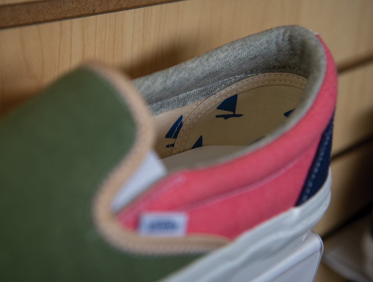 close-up of the Vans Vault x Geoff McFetridge OG Classic Slip-On - Transcentcoastal  - VN0A45JK92Q1