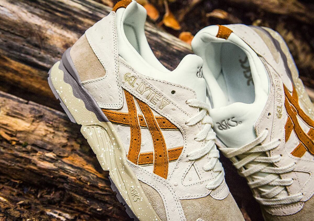 detailaufnahme: ASICS - Gel-Lyte V - "Tartufo Pack" - slight white/cathay spice - H6T2L-9977