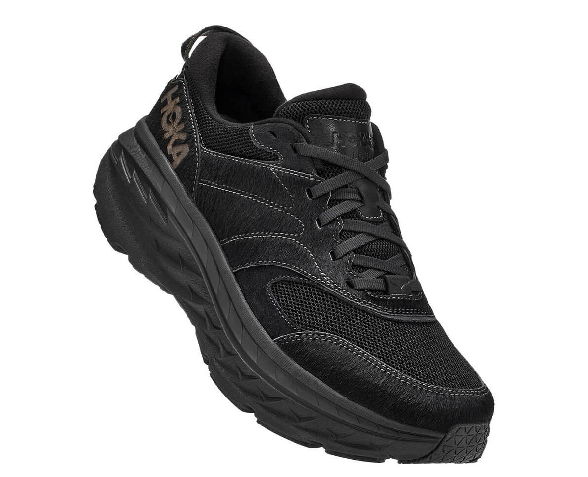 HOKA ONE ONE x Engineered Garments Bondi L (leopard, croc, black & taupe cow hair)