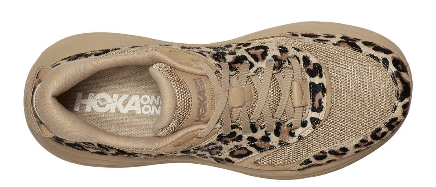 HOKA ONE ONE x Engineered Garments Bondi L (leopard, croc, black & taupe cow hair)