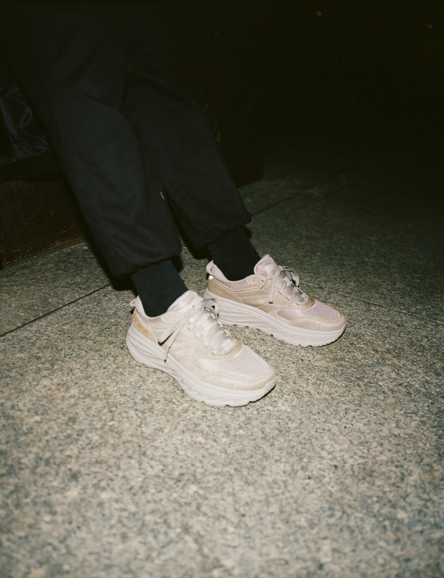 HOKA ONE ONE x Engineered Garments Bondi L (leopard, croc, black & taupe cow hair)