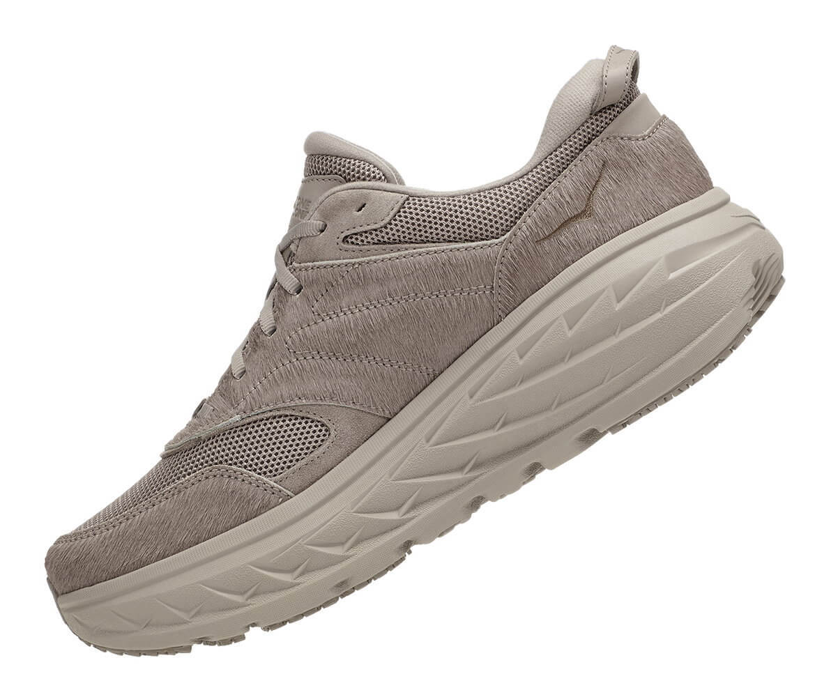 HOKA ONE ONE x Engineered Garments Bondi L (leopard, croc, black & taupe cow hair)