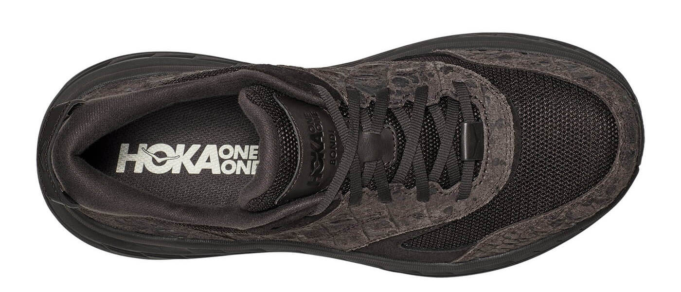 HOKA ONE ONE x Engineered Garments Bondi L (leopard, croc, black & taupe cow hair)