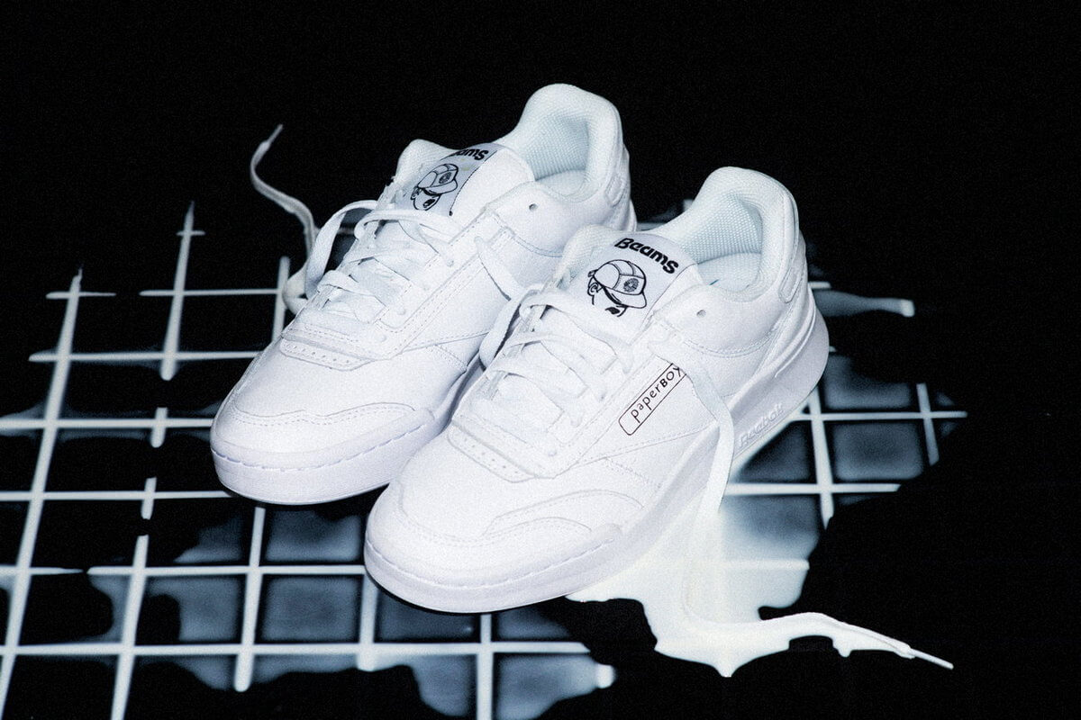 Reebok x BEAMS x Paperboy Paris - Club C Legacy - footwear white/core black - GW2816