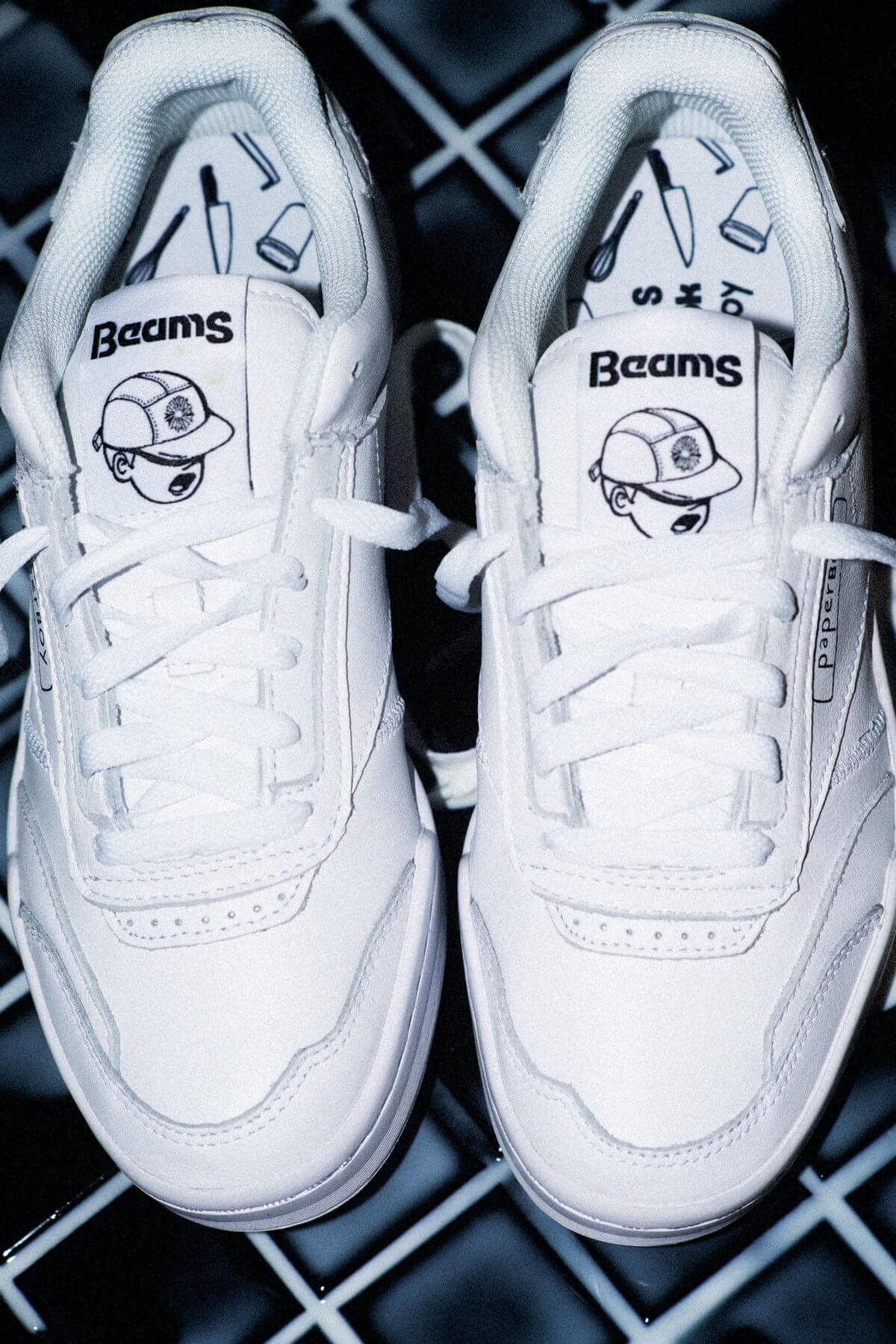 tongue details - Reebokx BEAMS x Paperboy Paris - Club C Legacy - footwear white/core black- GW2816