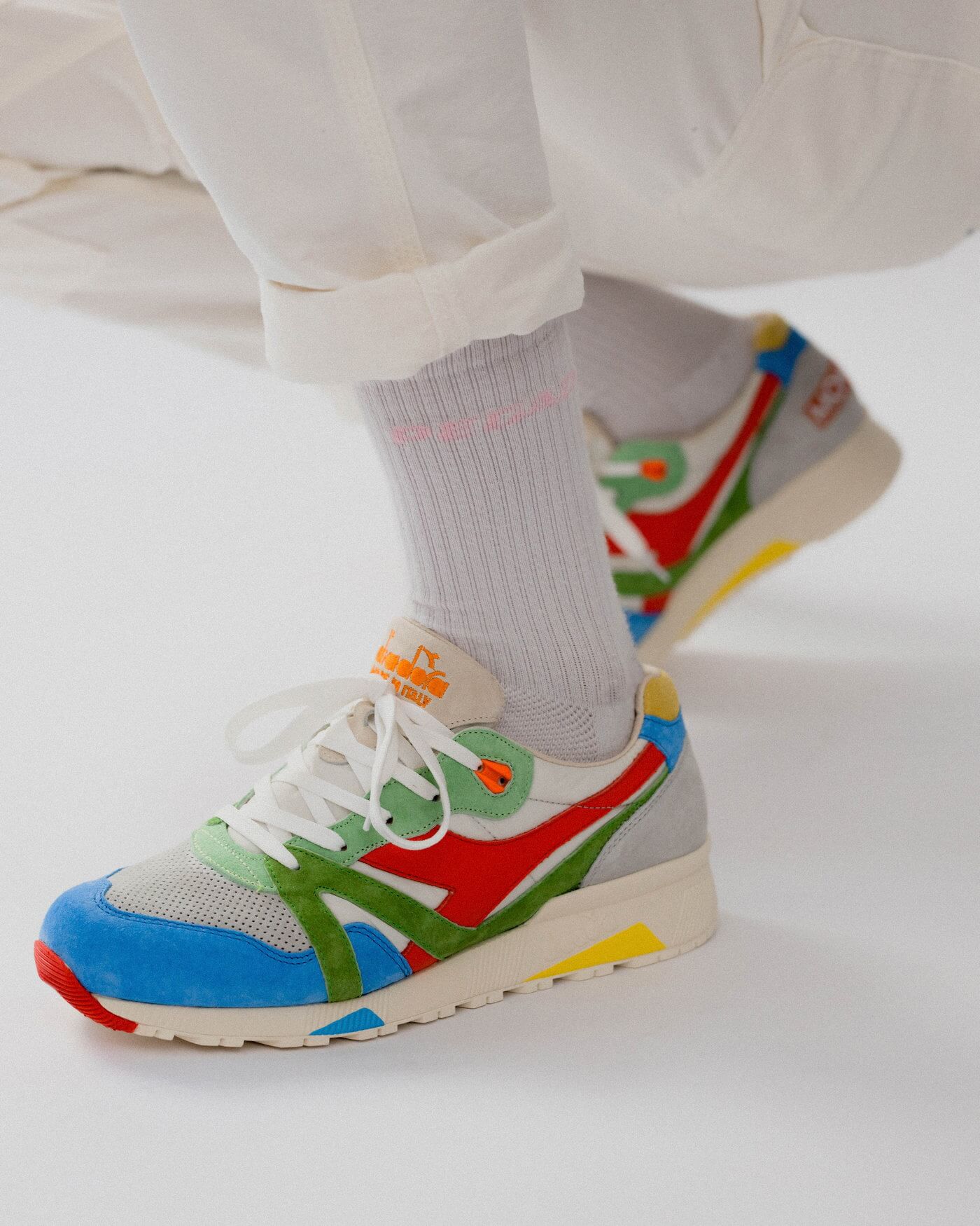 on feet: Diadora x Hasbro x LC23 N9000 "Monopoly"