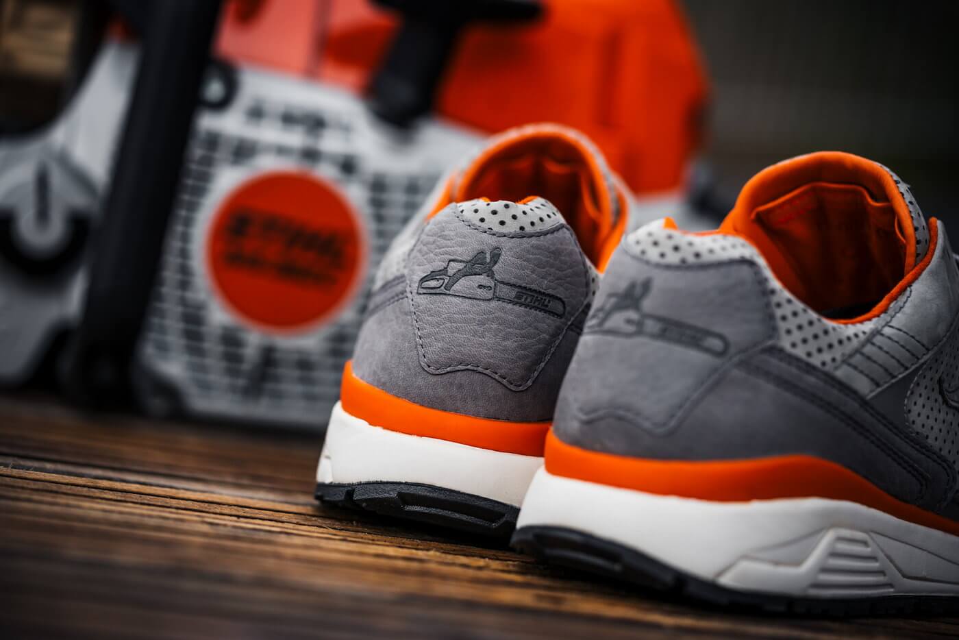 Stihl Motorsägen, Laserung an der Ferse des KangaROOS x Stihl Chain Saws - Ultimate - stihl grey/orange - 4702E-000-277