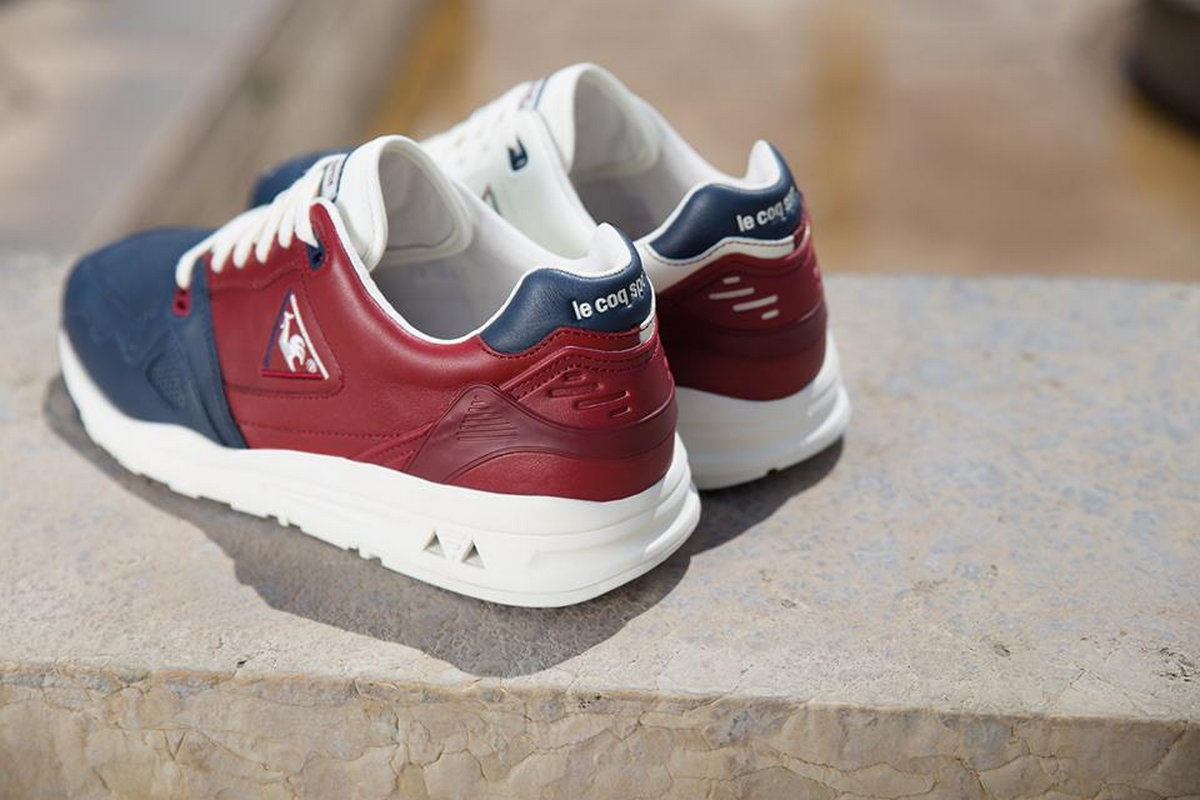 heel details of the Le Coq Sportif - R1000 - Fete Nationale - dress blue/red - 1621147