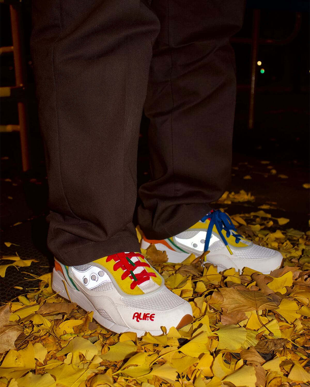 on feet - Saucony x Alife - Shadow 6000 - white/multi - S70679-1