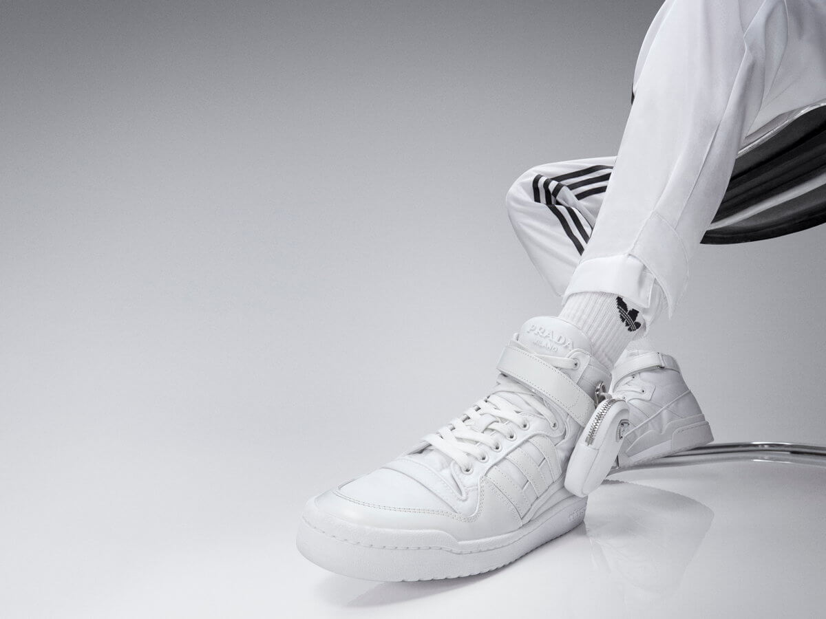adidas for Prada Re-Nylon Collection - Forum High - white/white/silver metallic - GY7041