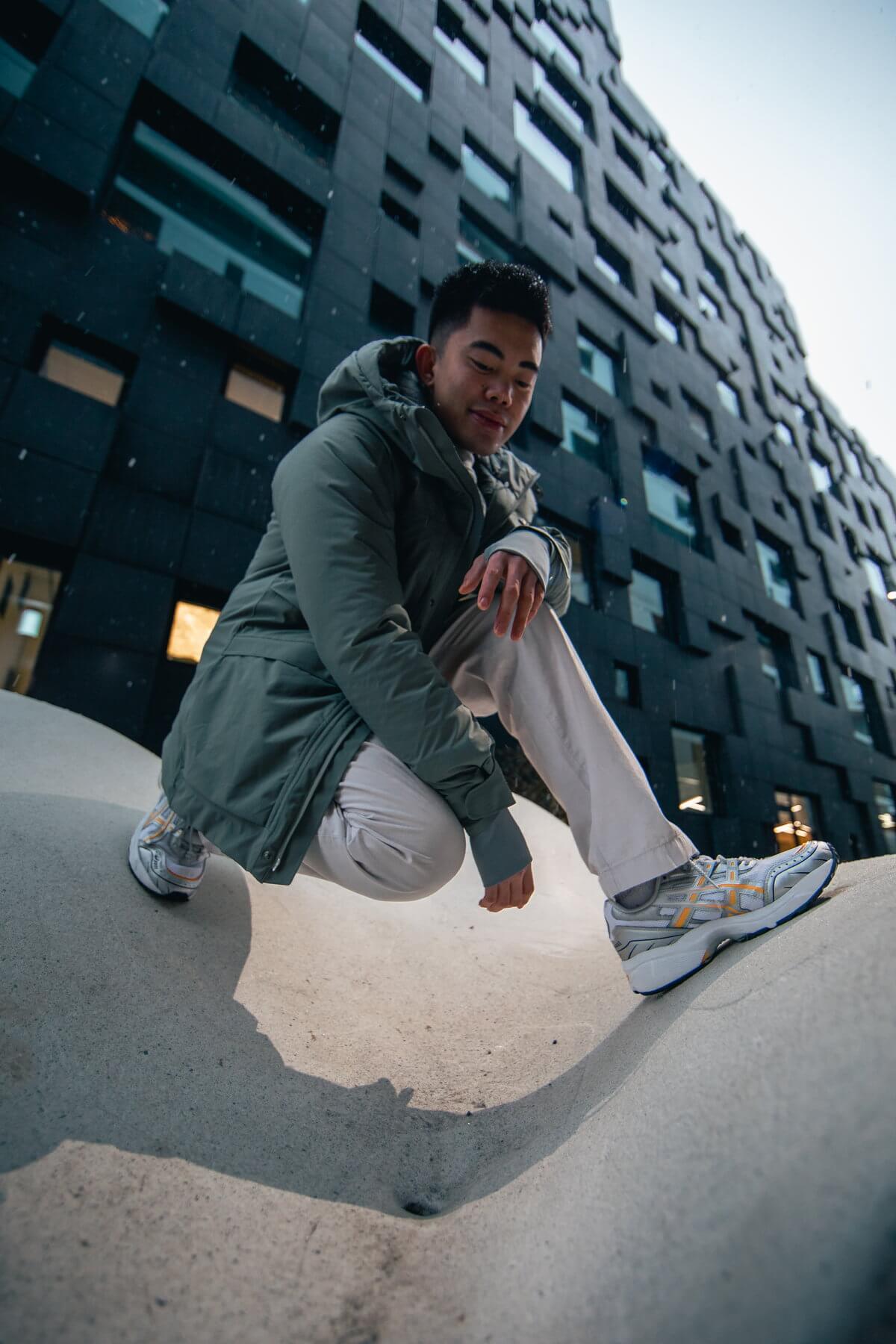 on feet - ASICS SportStyle - Gel-1090 - white/citrus - 1201A673-100