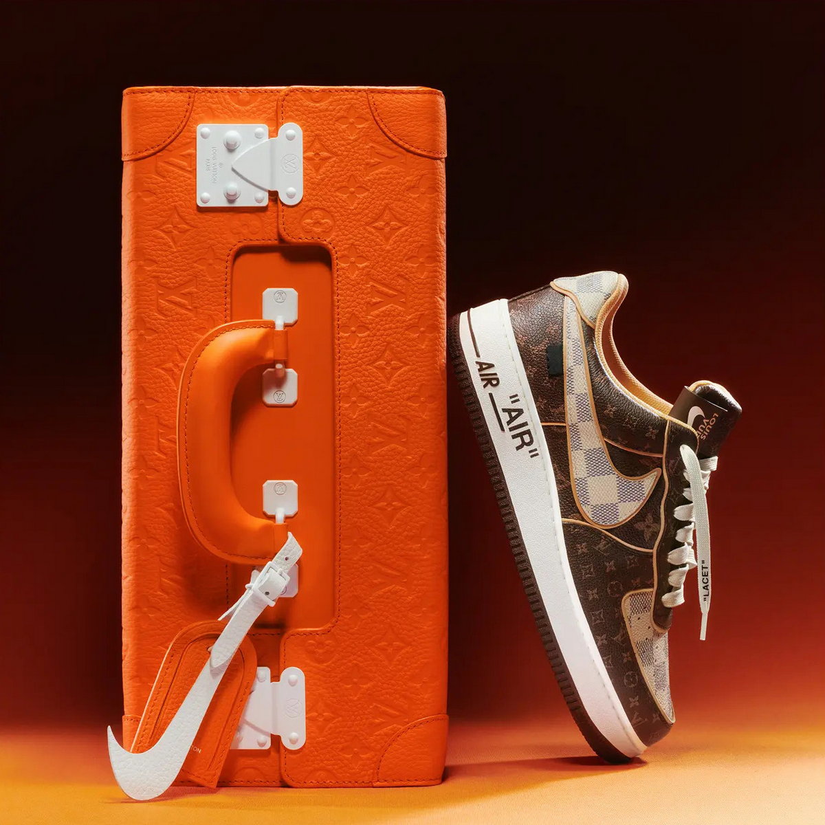 sneaker & case Nike x Louis Vuitton - Air Force 1 by Virgil Abloh