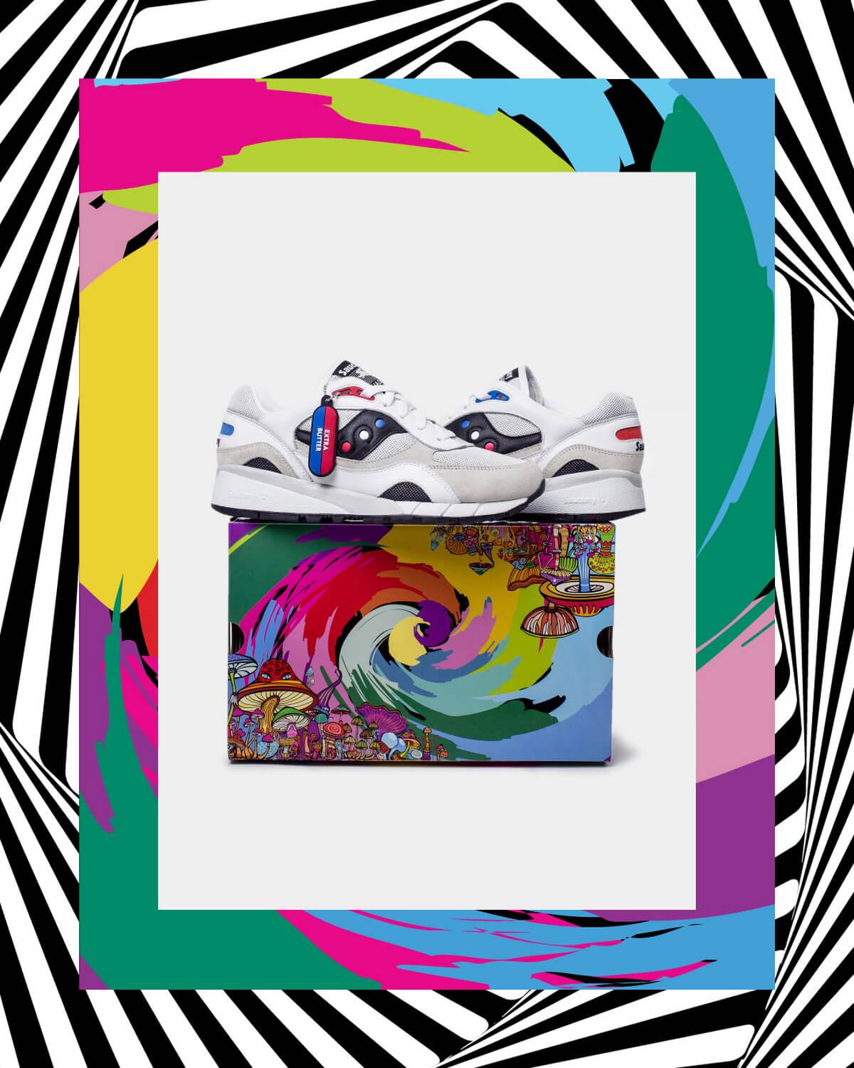 Saucony x Extra Butter - Shadow 6000 - "White Rabbit" - white/multi - S70603-1