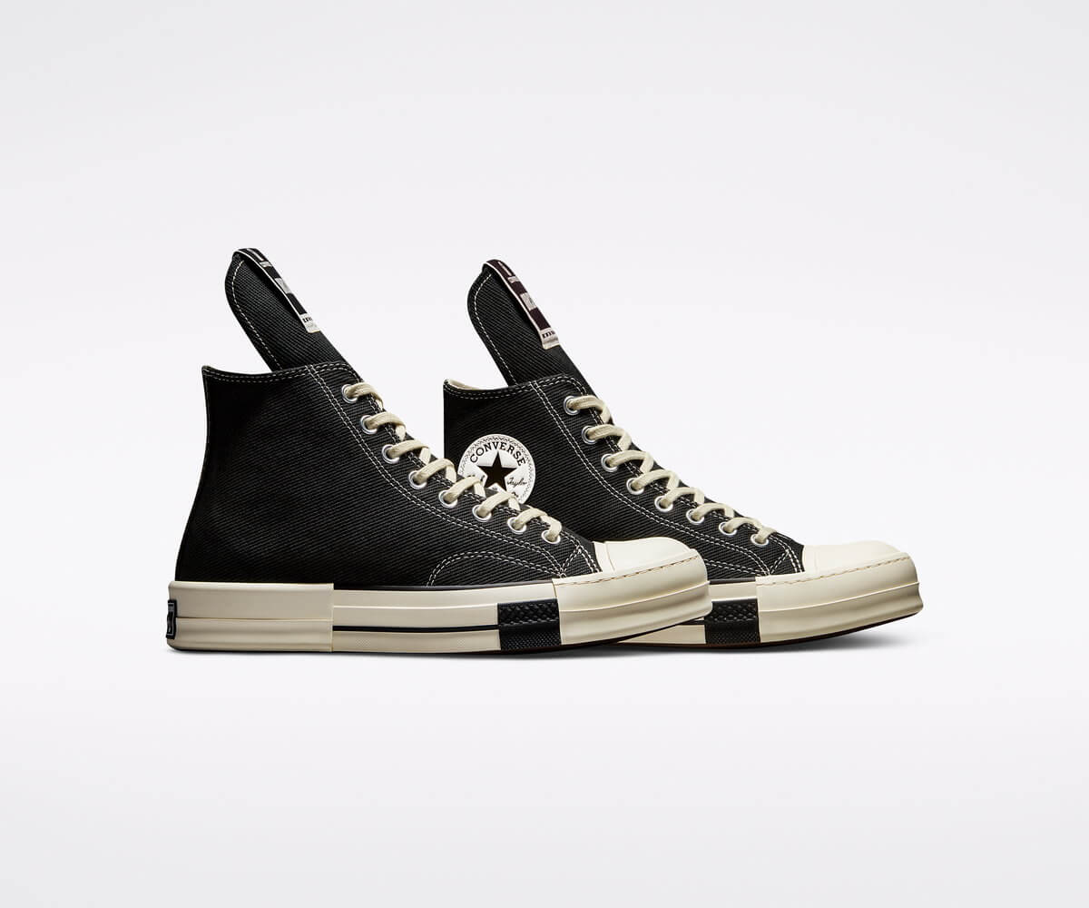 Converse x Rick Owens - DRKSHDW - DRKSHDW DRKSTAR Chuck 70 - Black/Egret/Black - A00130C