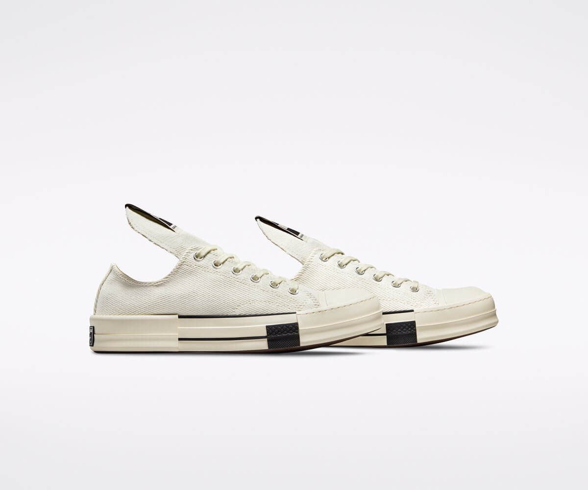 Converse x Rick Owens - DRKSHDW - DRKSHDW DRKSTAR Chuck 70 - Lily White/Egret/Black - A00134C