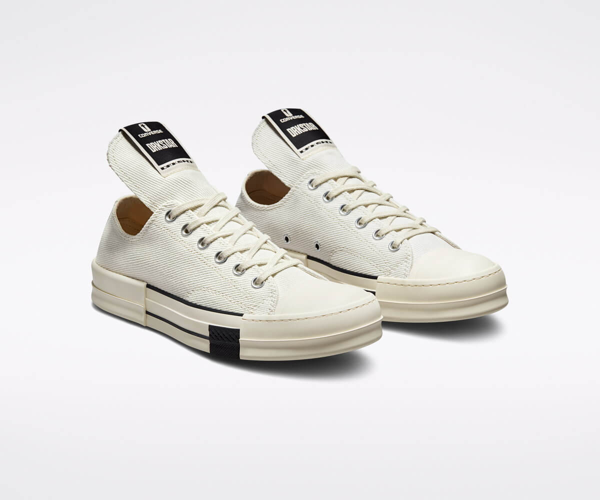 Converse x Rick Owens - DRKSHDW - DRKSHDW DRKSTAR Chuck 70 - Lily White/Egret/Black - A00134C