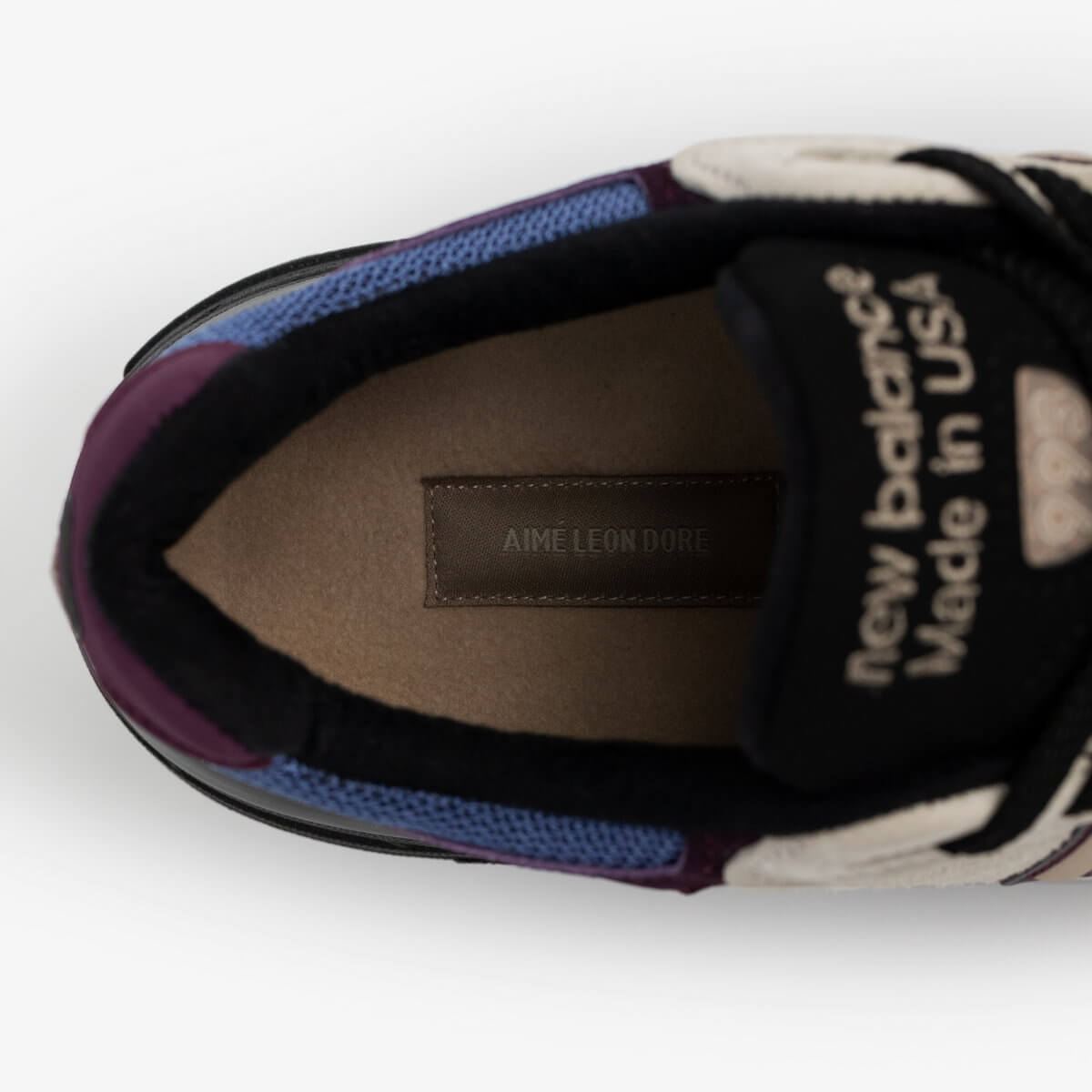 insole details - New Balance x Aimé Leon Dore - 993 - "Made in USA" - taupe/blue - MR993ALL