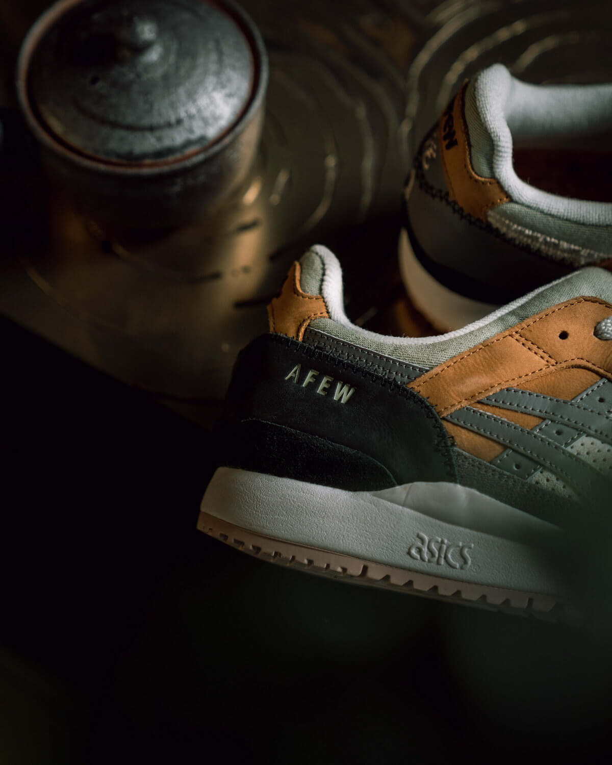 heel logo details - AFEW x ASICS Gel-Lyte III - "Beauty of Imperfection CP 1/1"