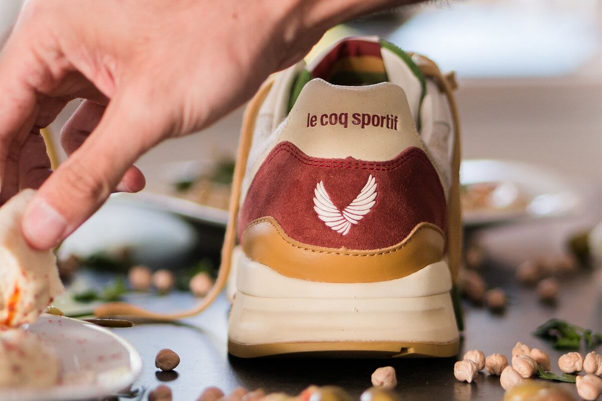 details heel - Le Coq Sportif x Sneakerbox - "Hummus" - R800 - off white/beige/bordeaux - 1810875