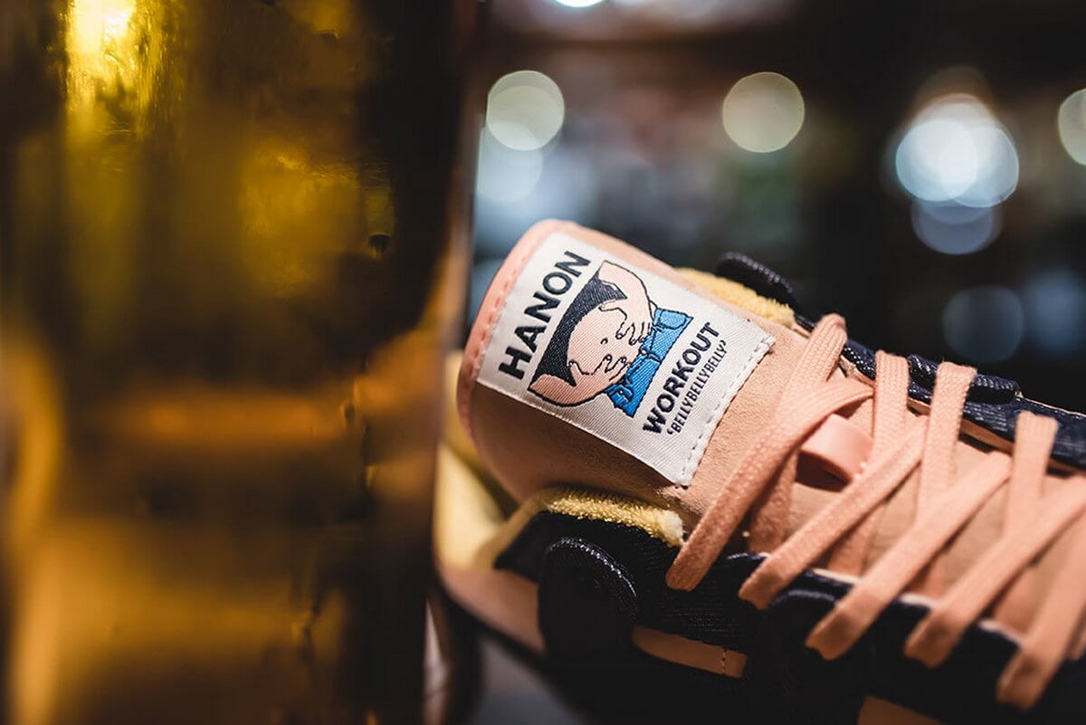 tongue logo details - Reebok x Hanon - Workout Lo Plus - "Belly's Gonna Get Ya" - be mine/pink-excellent red - BS7771
