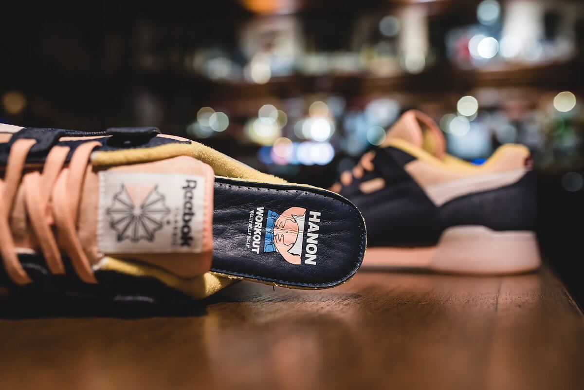 insole details - Reebok x Hanon - Workout Lo Plus - "Belly's Gonna Get Ya" - be mine/pink-excellent red - BS7771