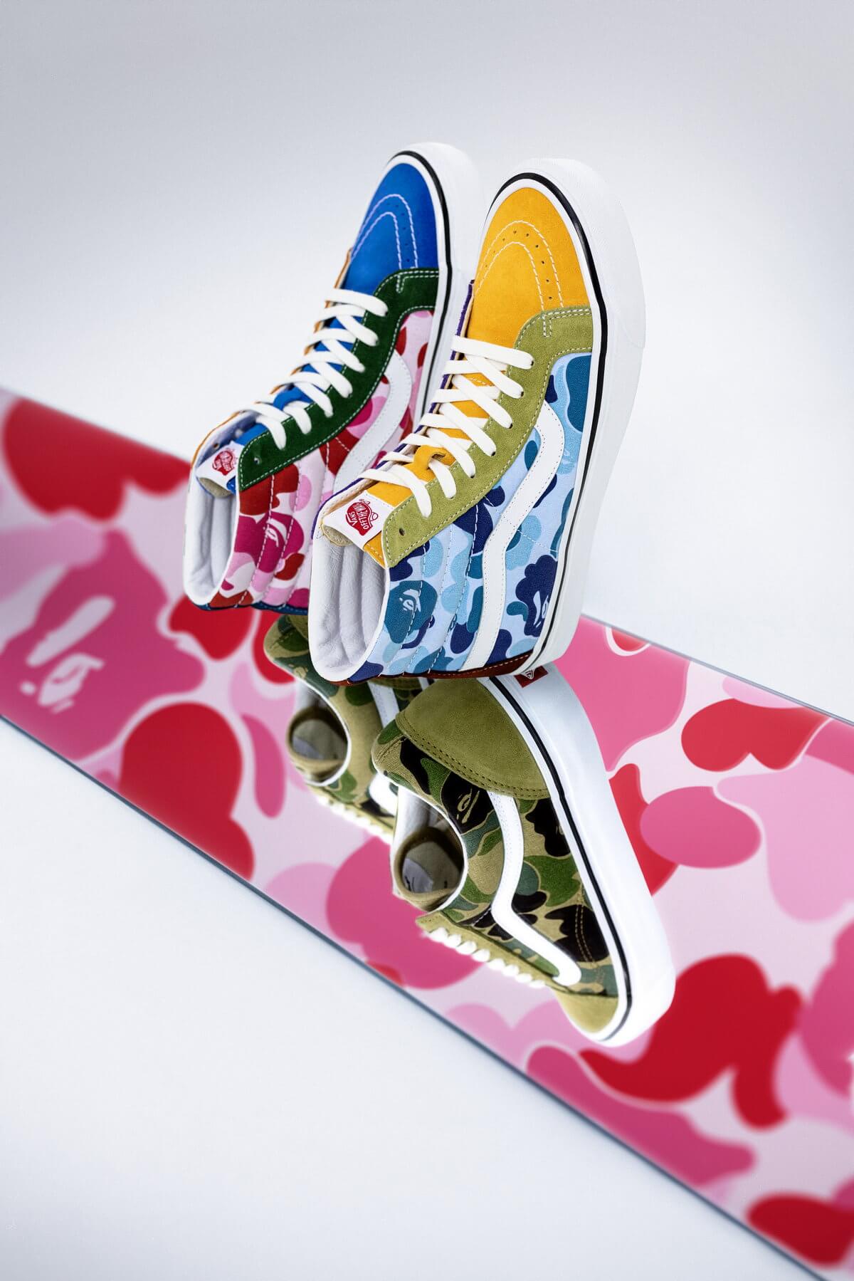 Vans x BAPE 2nd Drop featuring Sk8-Hi & Old Skool