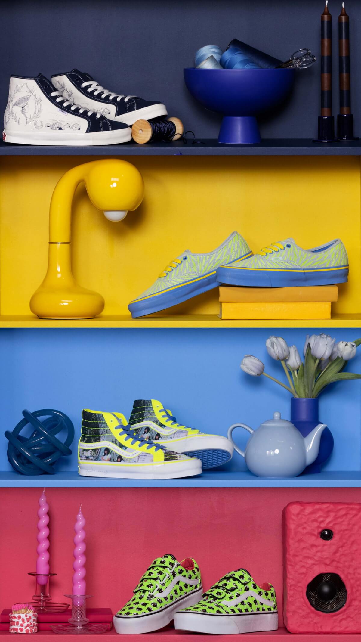 Vault by Vans x Sarah Andelman Capsule Collection feat. Sk8-Hi LX, Style 24 NTC LX, Old Skool V Platform