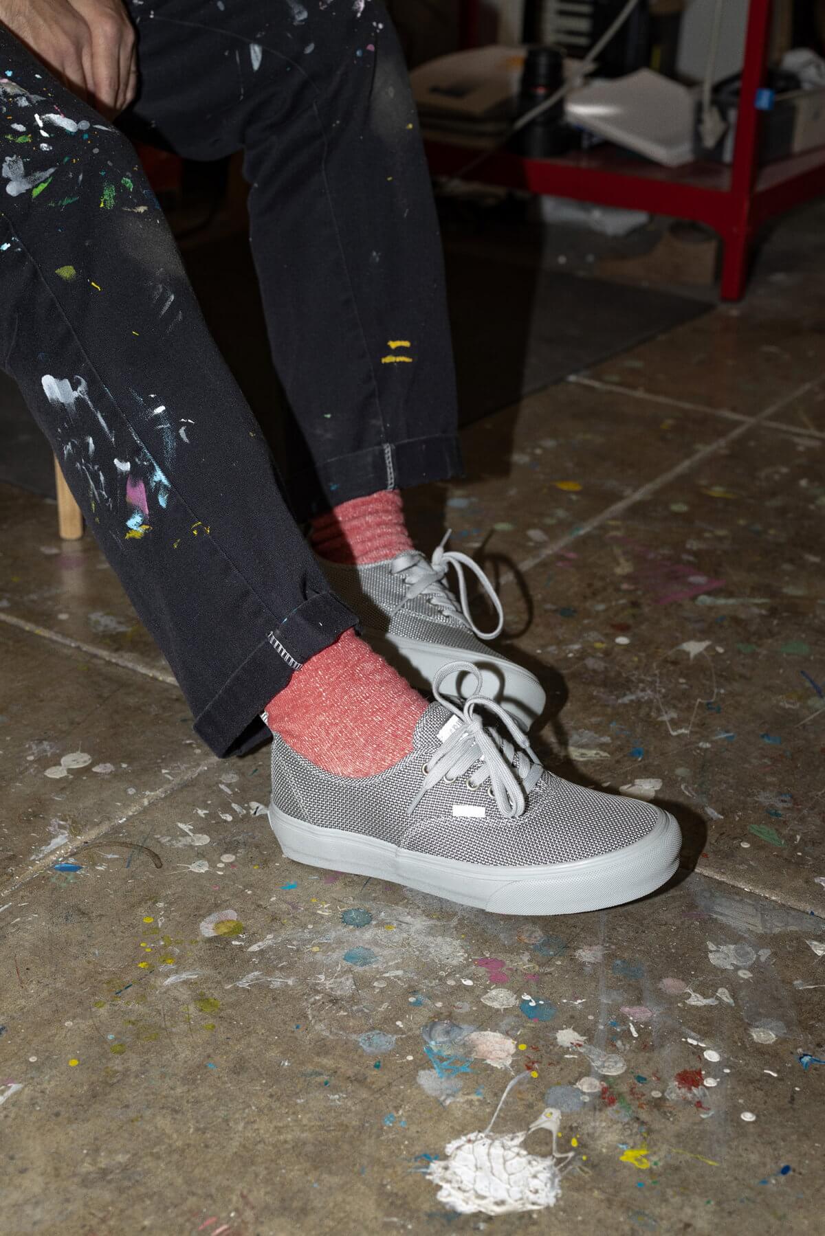 on feet - Vault by Vans x KRINK - Authentic VLT LX - silver/silver - VN0A4CS41761