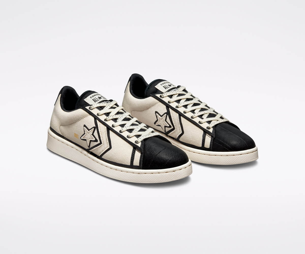 Converse x Joshua Vides - Pro Leather - natural ivory/black/white - A00713C