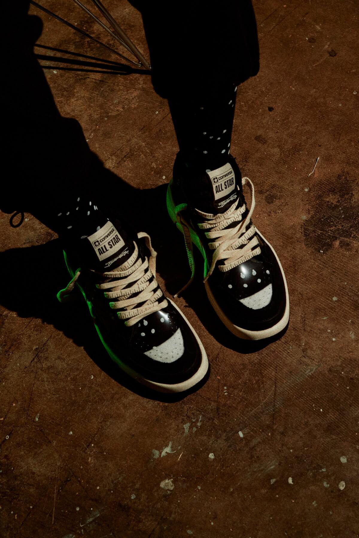 on feet - Converse x Joshua Vides - Weapon CX - black/clear/rutabaga - A00715C