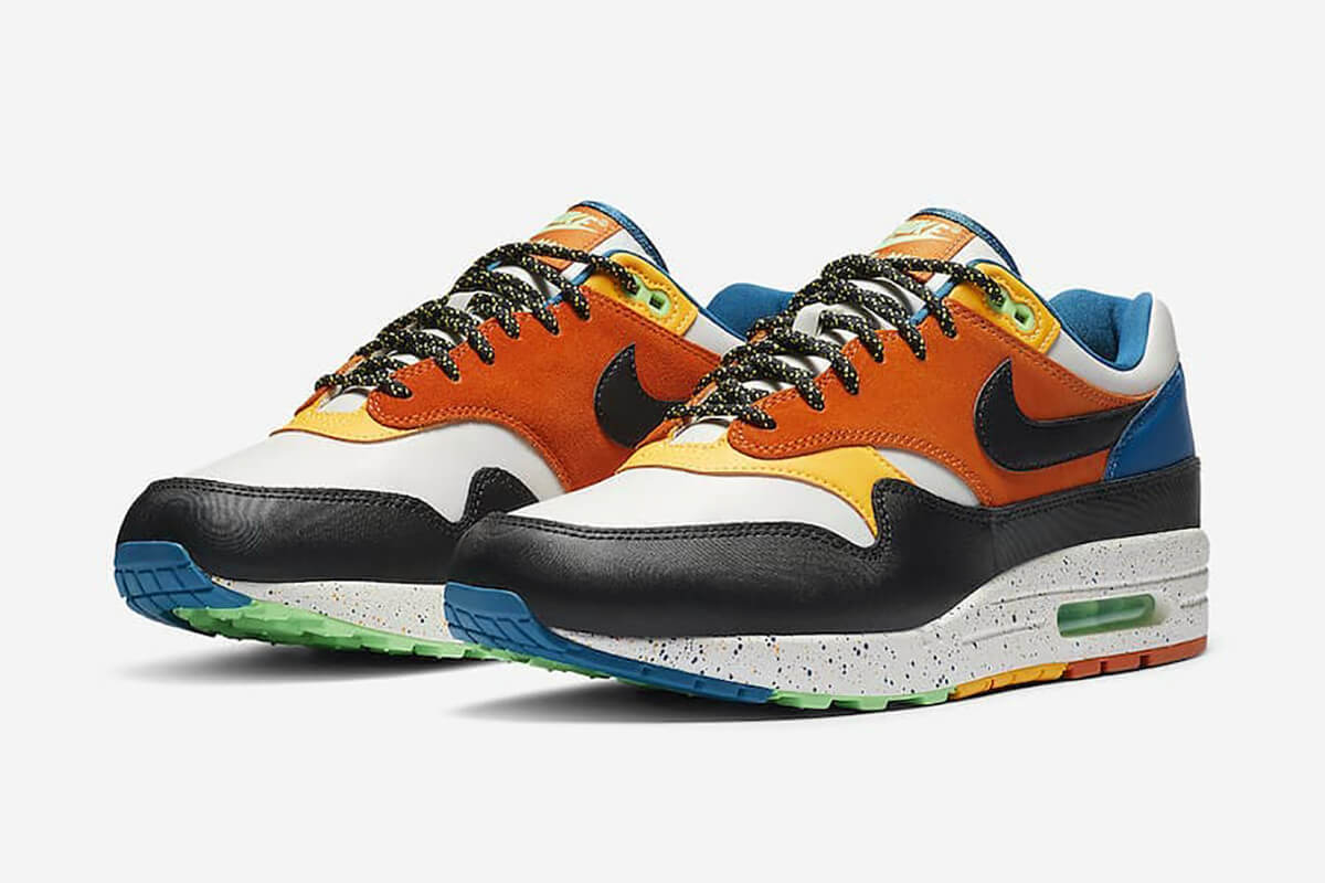 product - Nike - Air Max 1 - "Multi Mix" - white / black - rust - blue - CZ8140-001