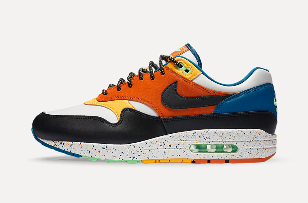 product - Nike - Air Max 1 - "Multi Mix" - white / black - rust - blue - CZ8140-001