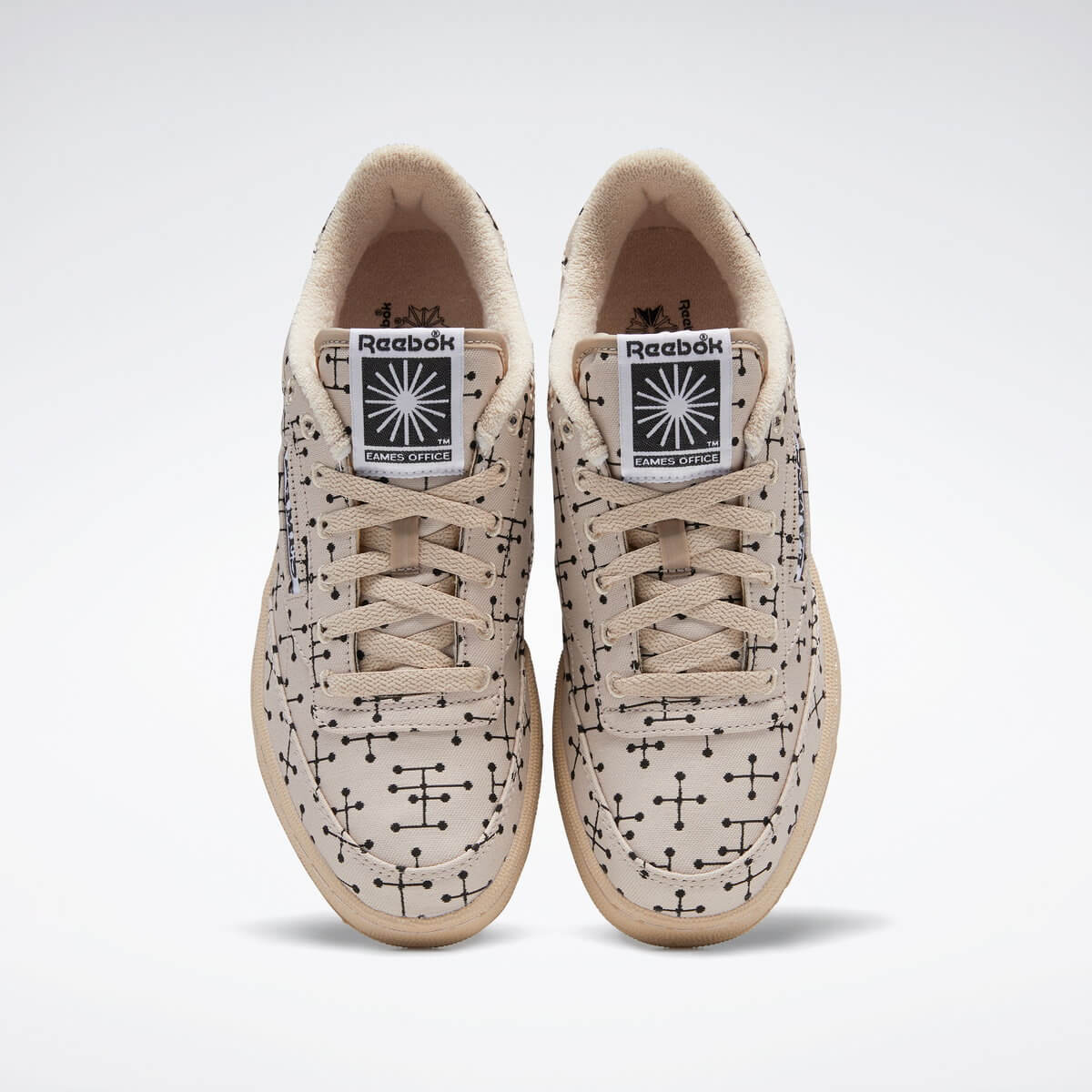 Reebok x Eames - Club C 85 "Dots" - modern beige/modern beige/core black - GY1069