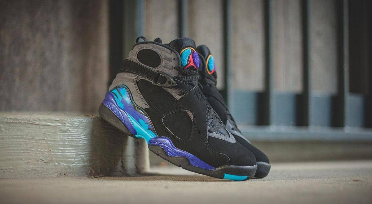 Nike Air Jordan 8 Retro Aqua - Black/Bright Concord-Aqua Tone - 305381-025