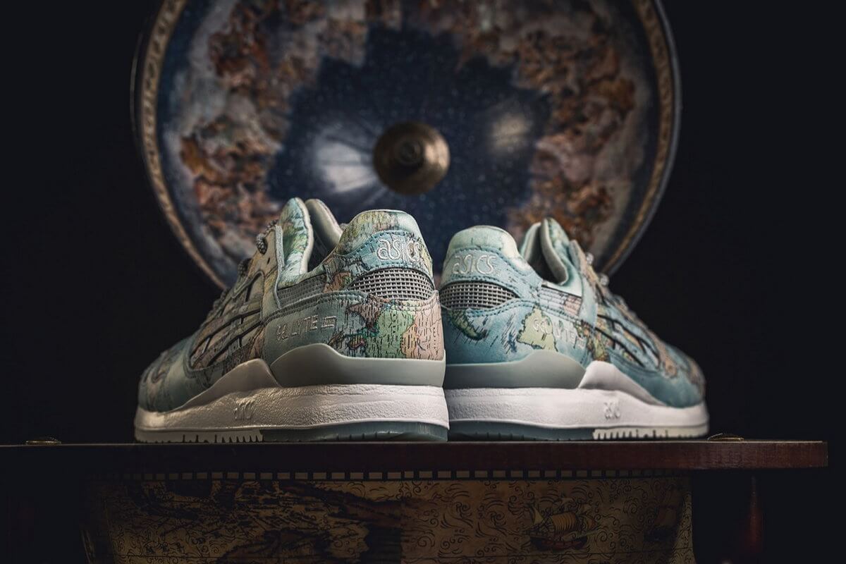 heel part - ASICS x atmos Gel-Lyte III World Map - blue/blue - 1191A197-400