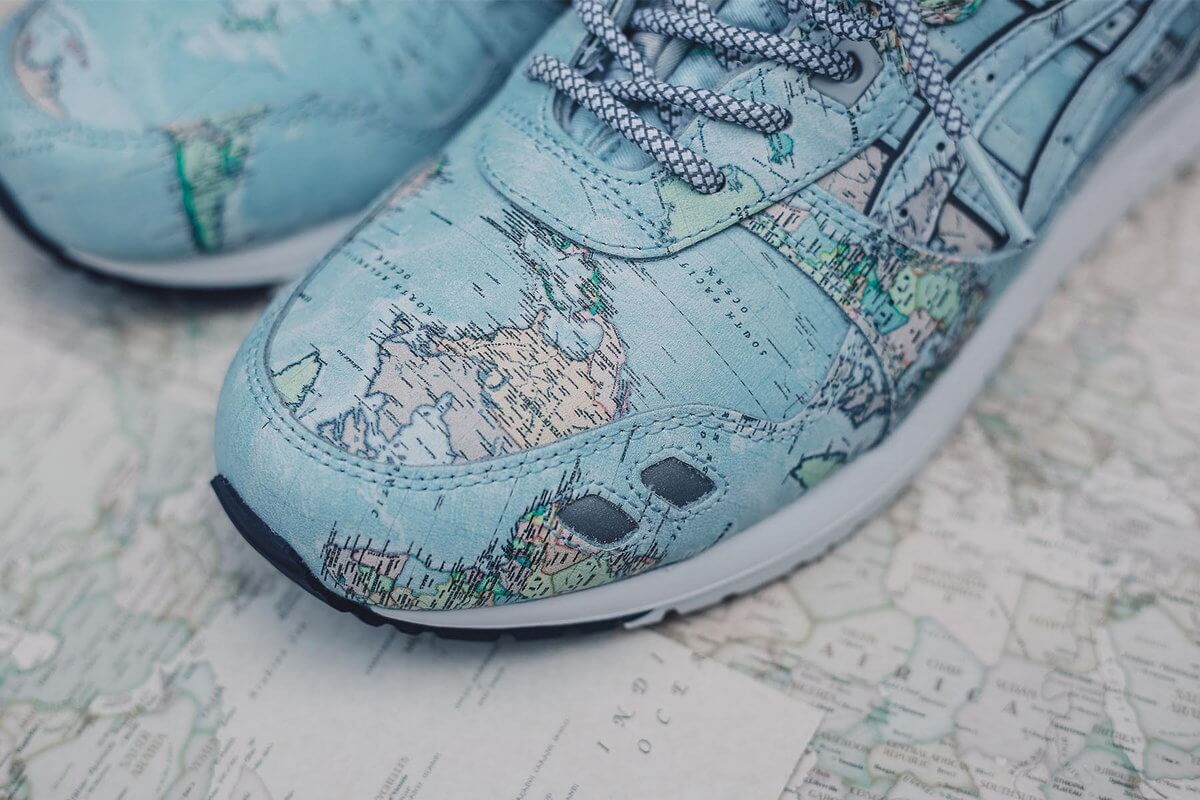 ASICS x atmos Gel-Lyte III World Map blue/blue 1191A197-400