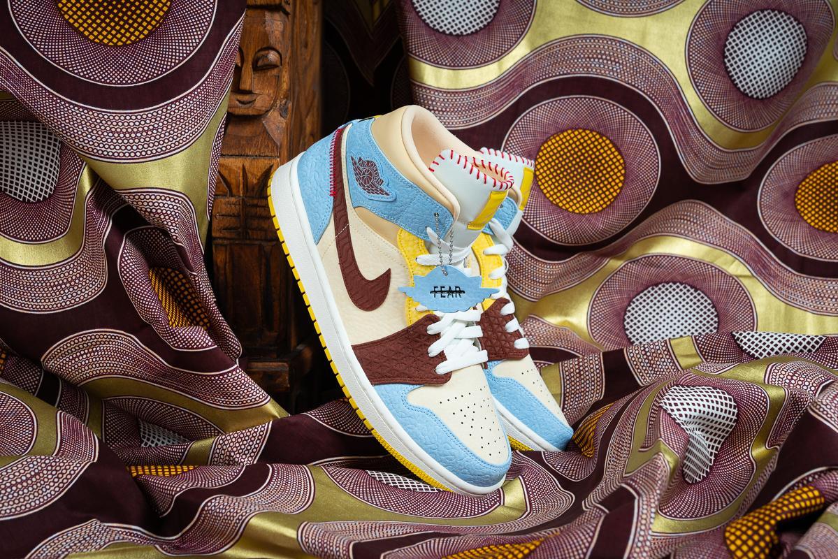 Nike x Maison Chateau Rouge - Air Jordan 1 Mid SE - "Fearless" - Pale Vanilla/Cinnamon - CU2803-200